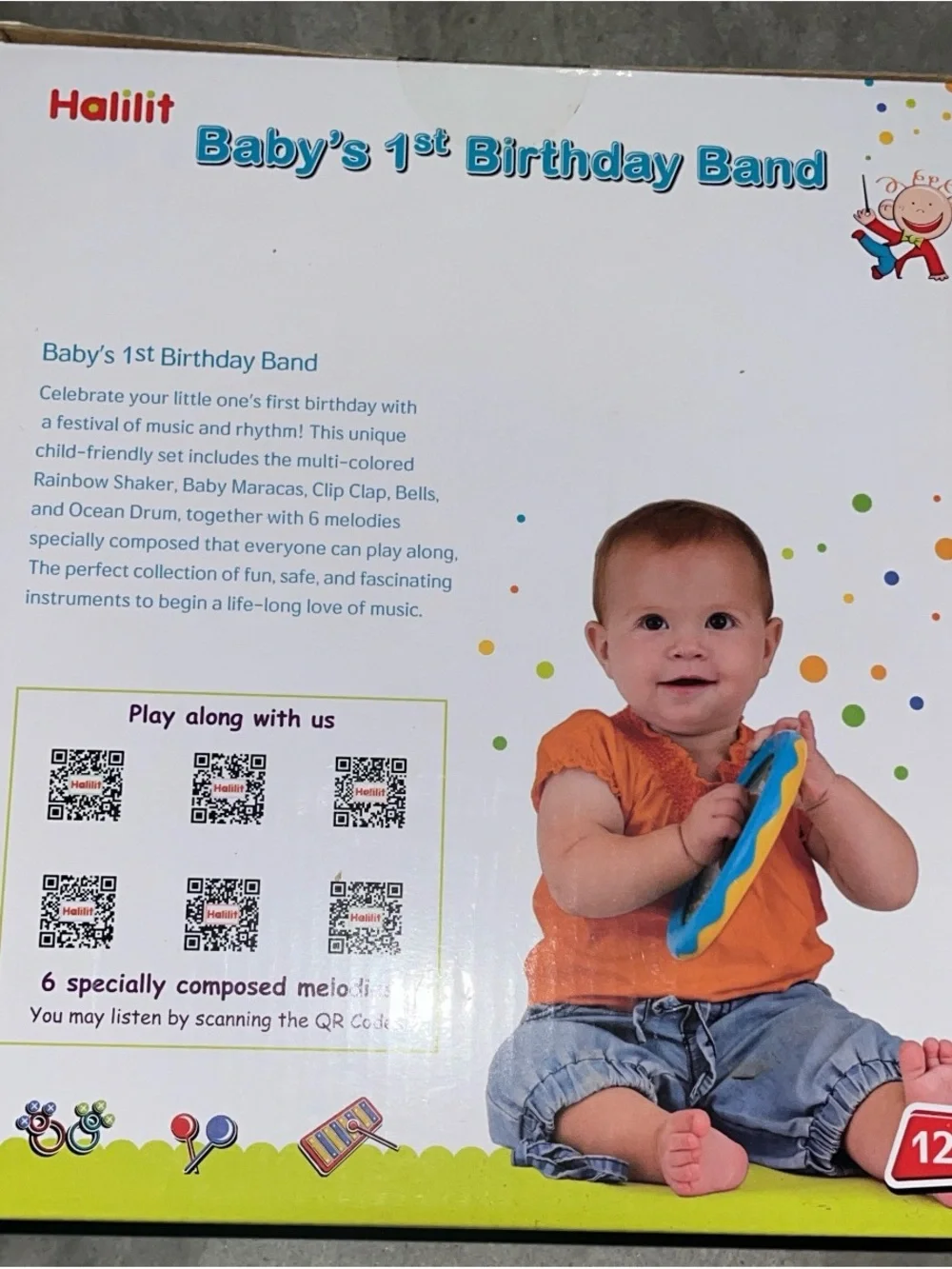 Baby's 1st Birthday Band - Multicolor Musical Toy Set